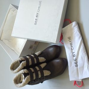 SEE by CHOLE Buckle Bootie